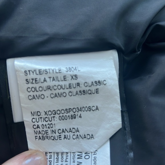 Canada Goose Chelsea Coyote Fur Parka Coat in Classic Camo sz XS/P - Picture 11 of 13